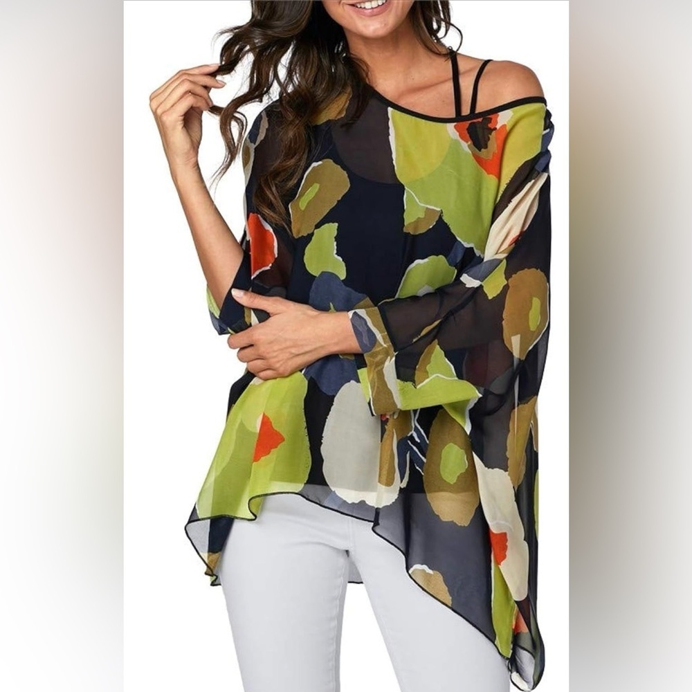 Floral Chiffon Blouse - Multicolor - Picture 4 of 5